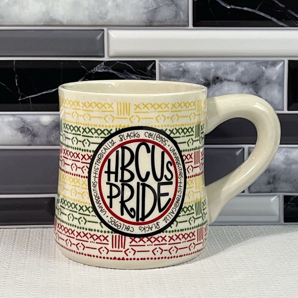 HBCUS Historically Black Colleges Universities Ceramic Mug Multi Kente Cloth